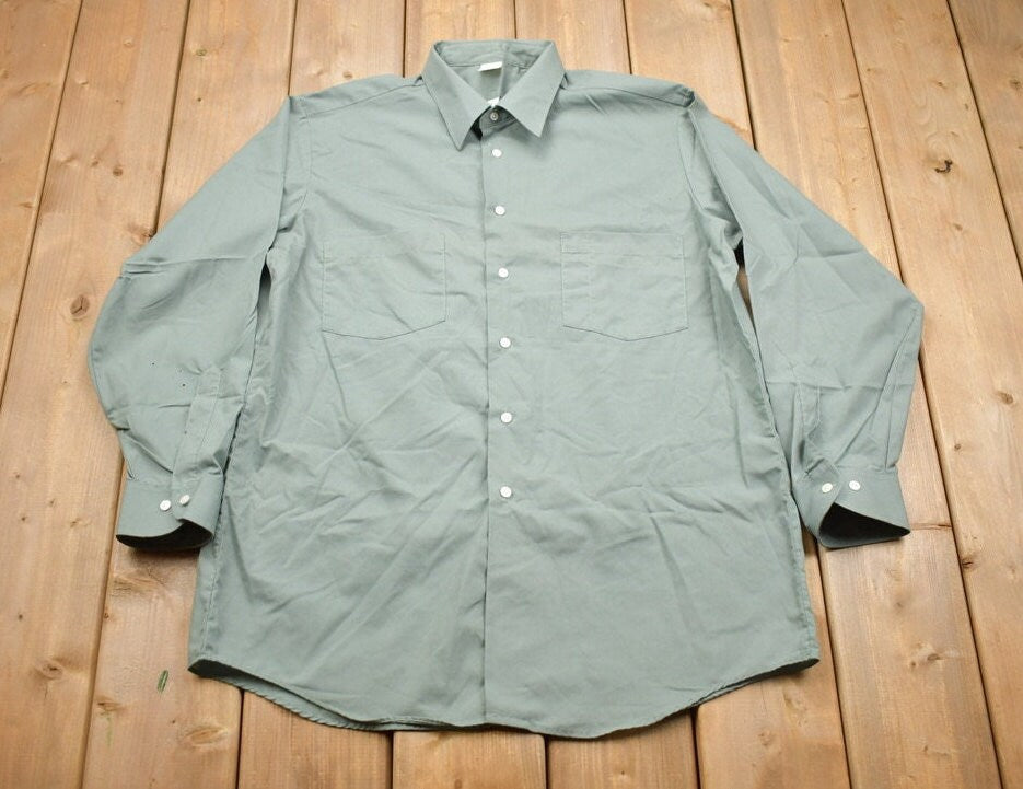 Vintage 1990s Arrow Sportswear Blank Button Up Shirt