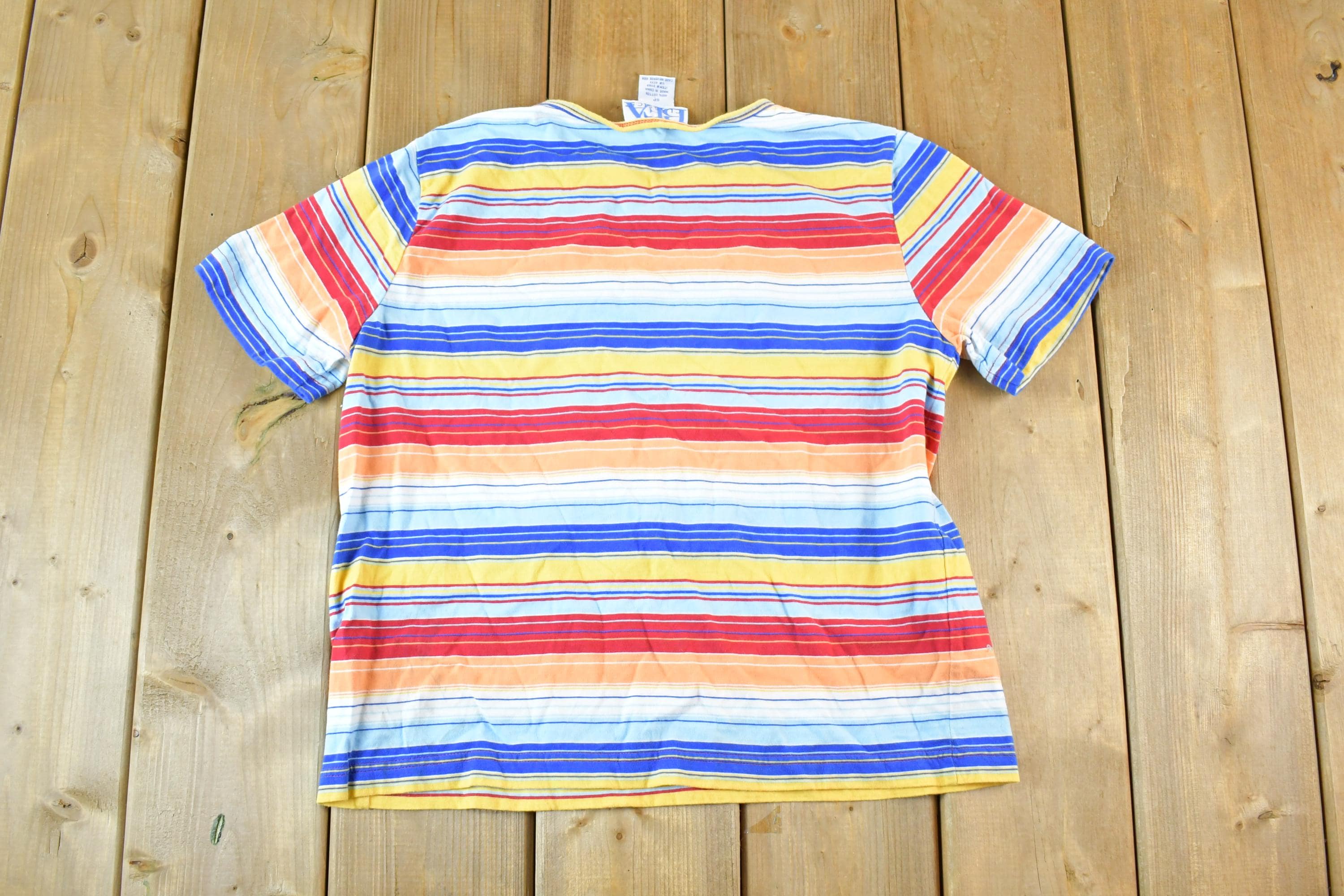 Vintage 1990s BFA Classics Souvenir Striped T-Shirt Women's S