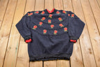 Vintage 1990s Thornton Walker Floral Crewneck Sweatshirt