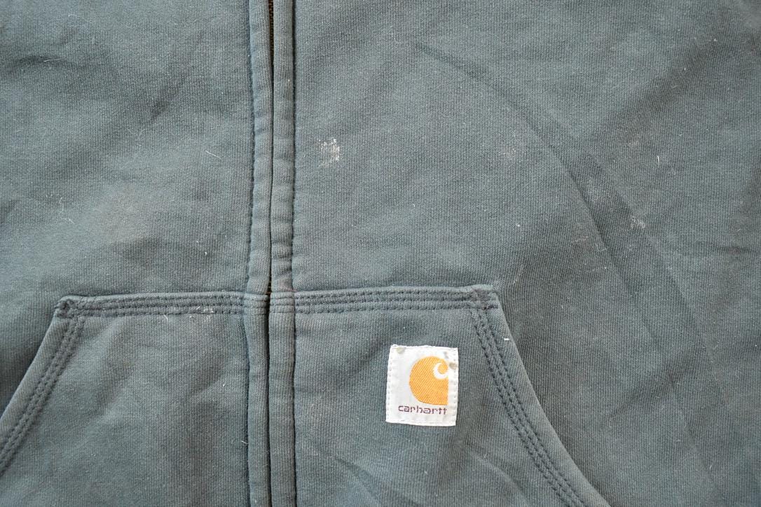 Vintage Y2K Carhartt Thermal Lined Heavy Weight Rain Defender Zip Up Hoodie