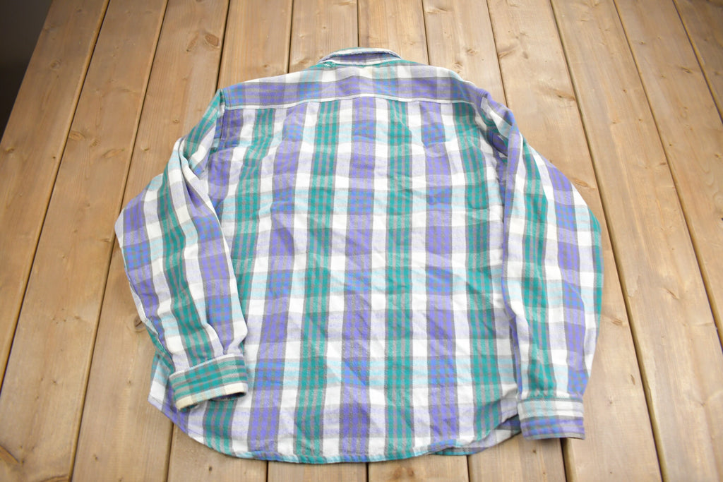Vintage 1980s Mighty-Mac Plaid Flannel Button Up Shirt