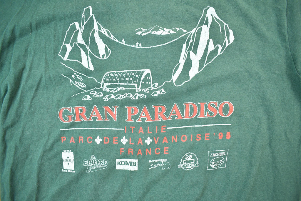 Vintage 1995 Gran Paradiso Parc La Vanoise Souvenir T-Shirt