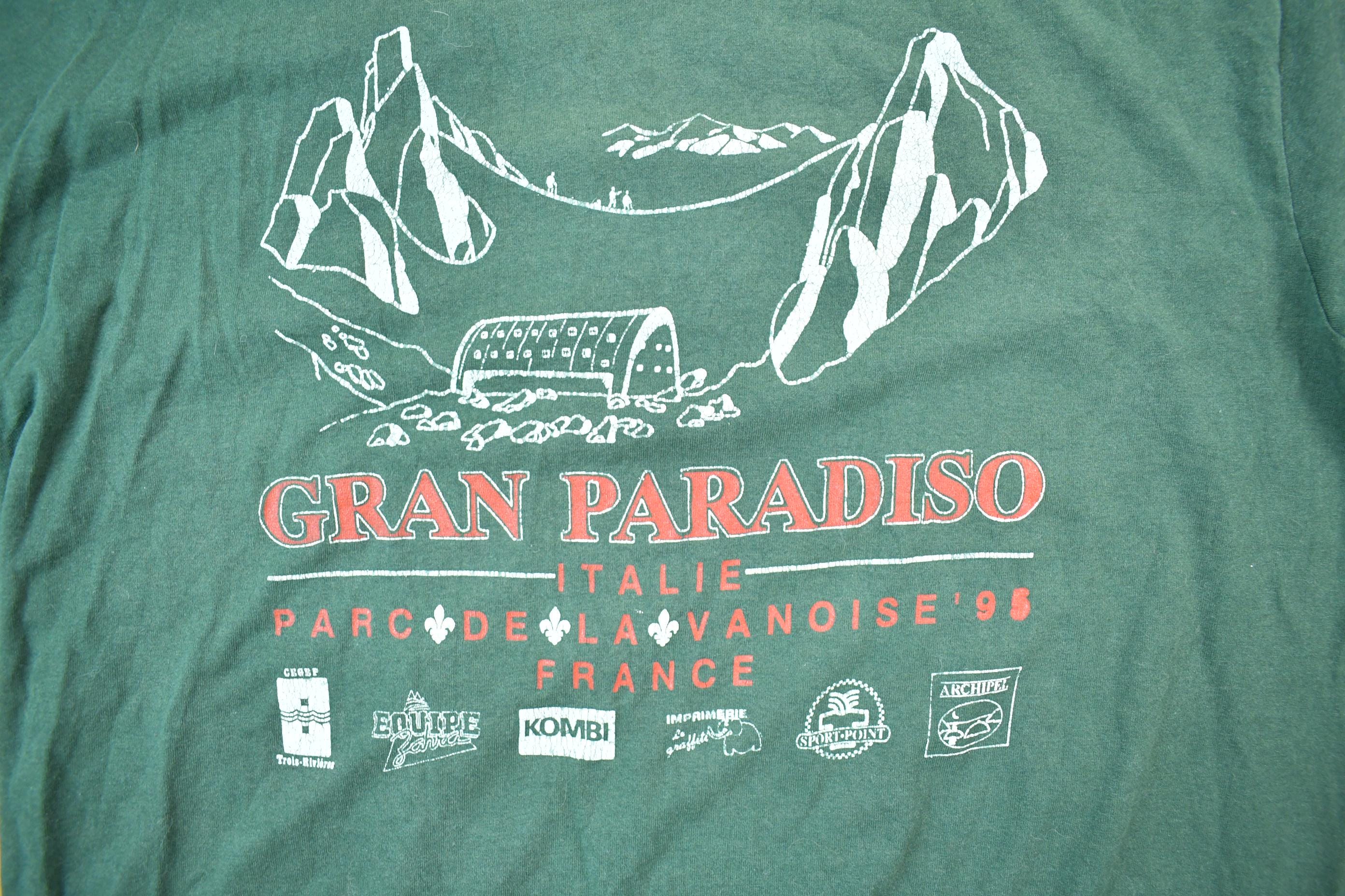 Vintage 1995 Gran Paradiso Parc La Vanoise Souvenir T-Shirt