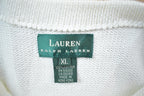 Vintage 1990s Lauren Ralph Lauren Knit Crewneck Sweater / 90s Crewneck / Made In Hong Kong / Nautical Embroidered Ralph Lauren