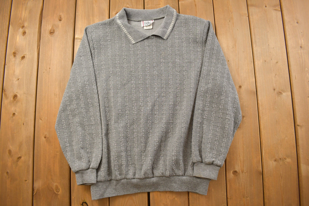 Vintage 1990s Cricket Lane Abstract Collard Crewneck Sweatshirt