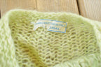 Vintage 1960s Hand Knit in Italy Button Up Cardigan Sweater Womens L