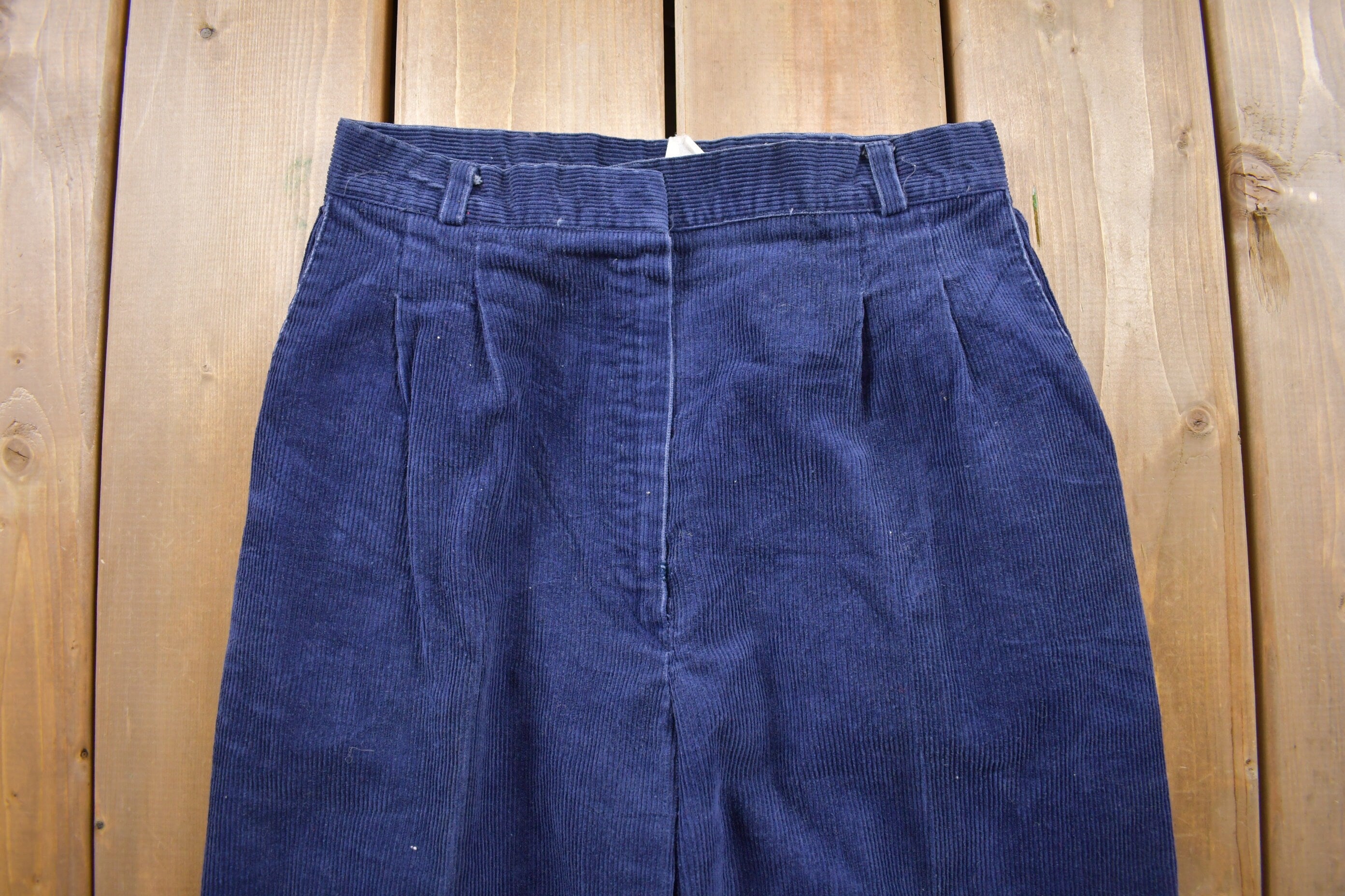 Vintage 1980's Pleated Corduroy Pants 26 x 31
