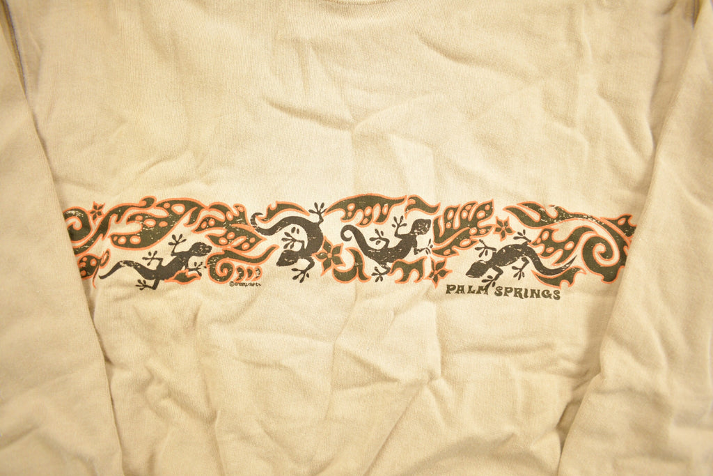 Vintage 1990s Palm Springs Themed Novelty Crewneck Sweatshirt