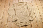Vintage 1990s Blank Beige M.C. Military Button Up Shirt