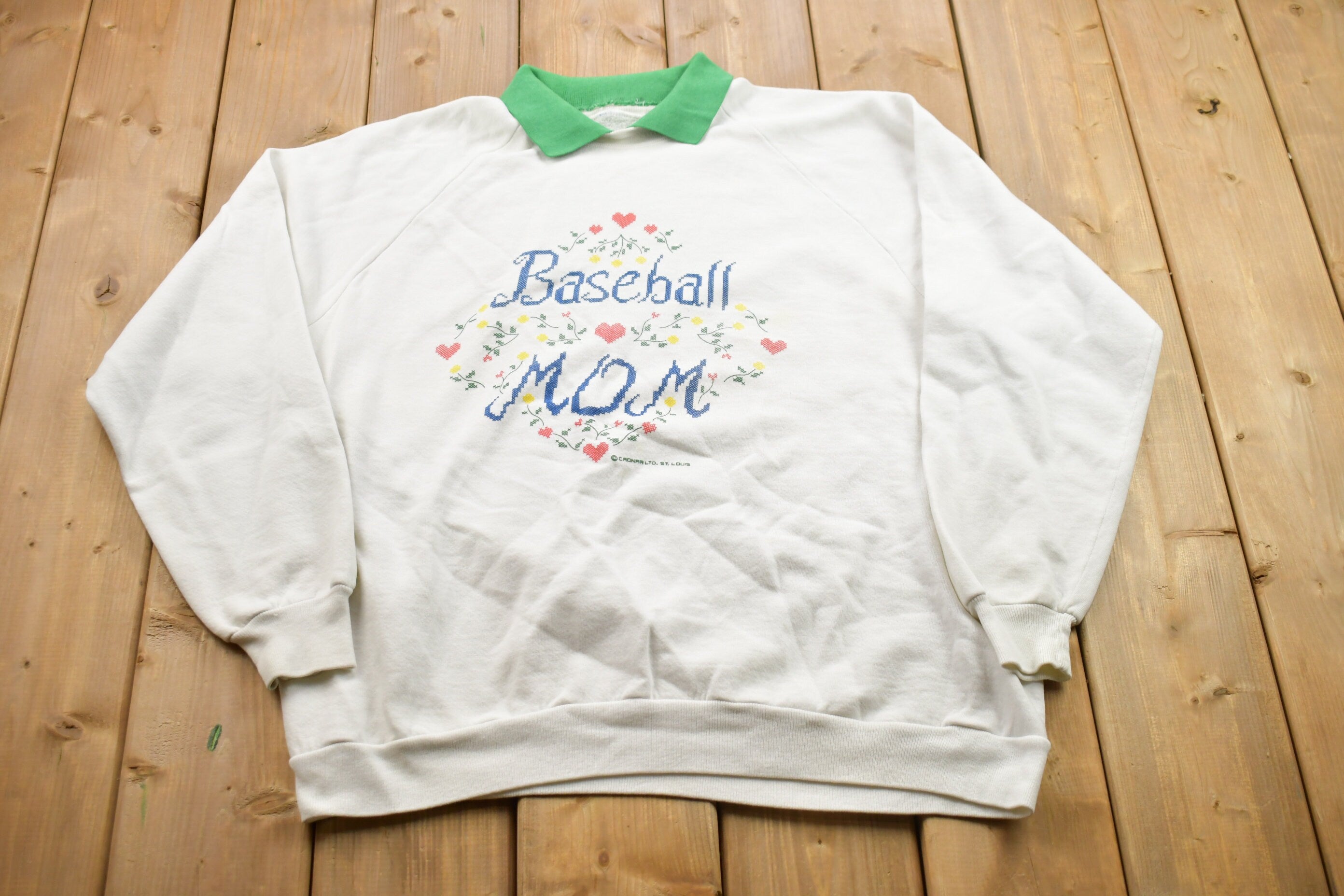 Vintage 1990s Cronar LTD. St. Louis Baseball Mom Sweater