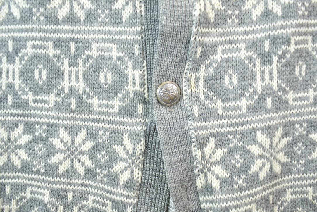 Vintage 1950s Jersild Full Button Down Ski Style Knit Cardigan Sweater