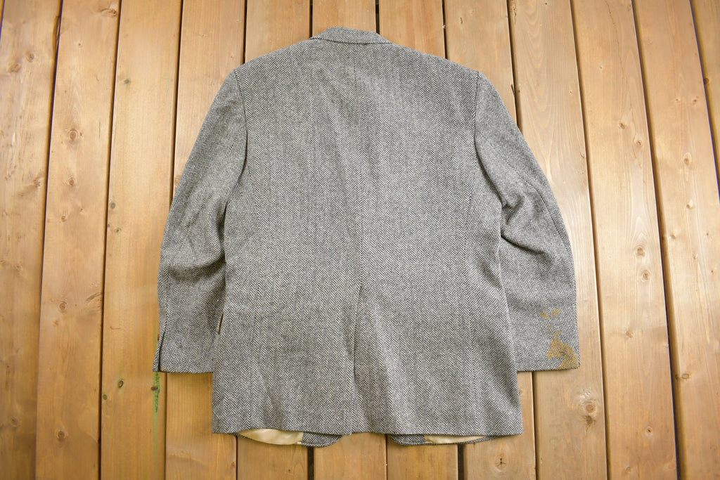 Vintage 1980s Orvis Herringbone Blazer Button Up Shirt