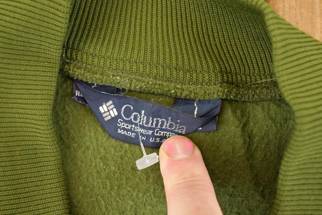 Vintage 1990s Columbia Fleece Full Zip Sweater Jacket Men's L