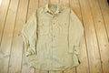 Vintage 1977 Army Military Button Up Shirt Men's Large