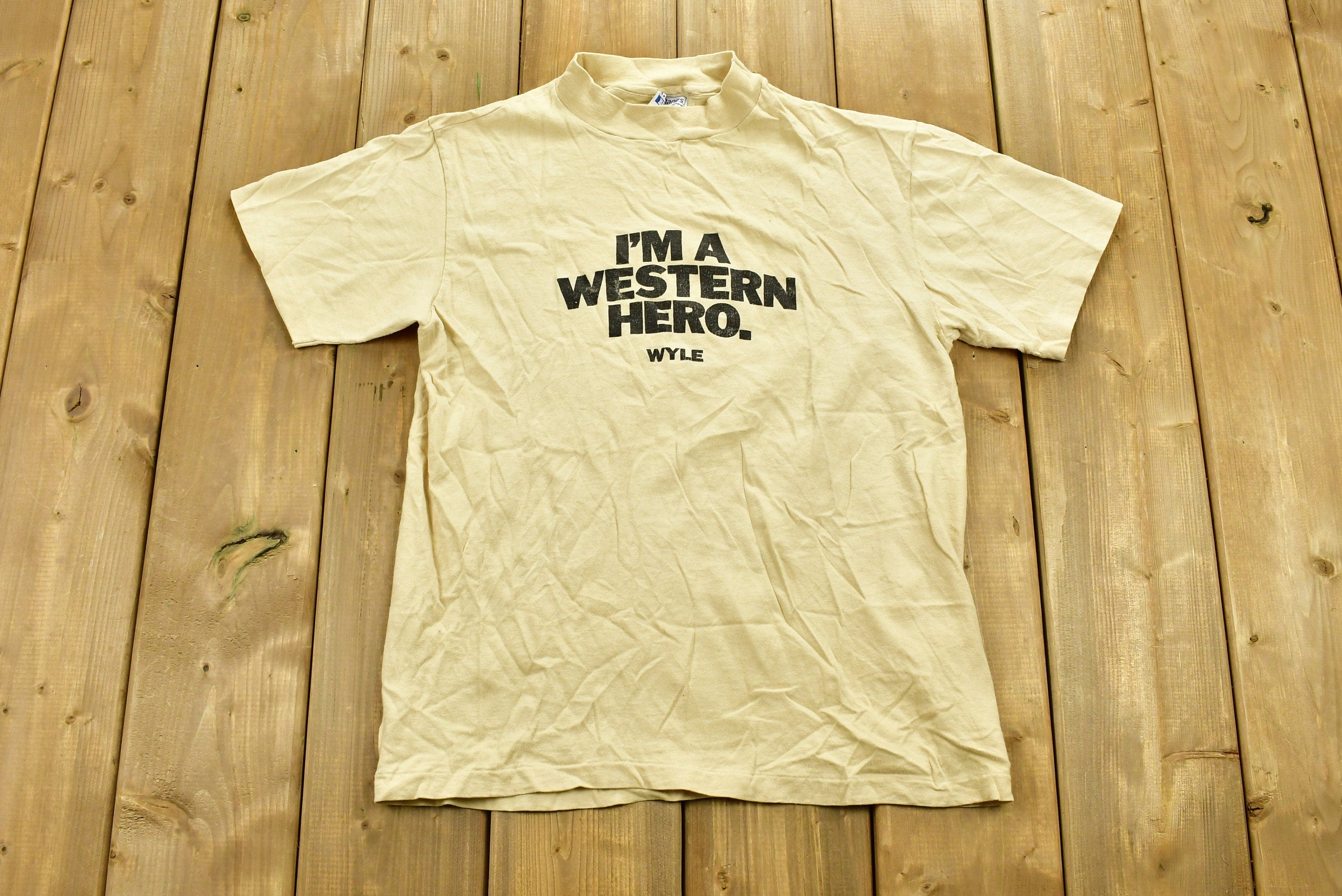 Vintage 1980s Wyle "I'm A Western Hero" T-shirt