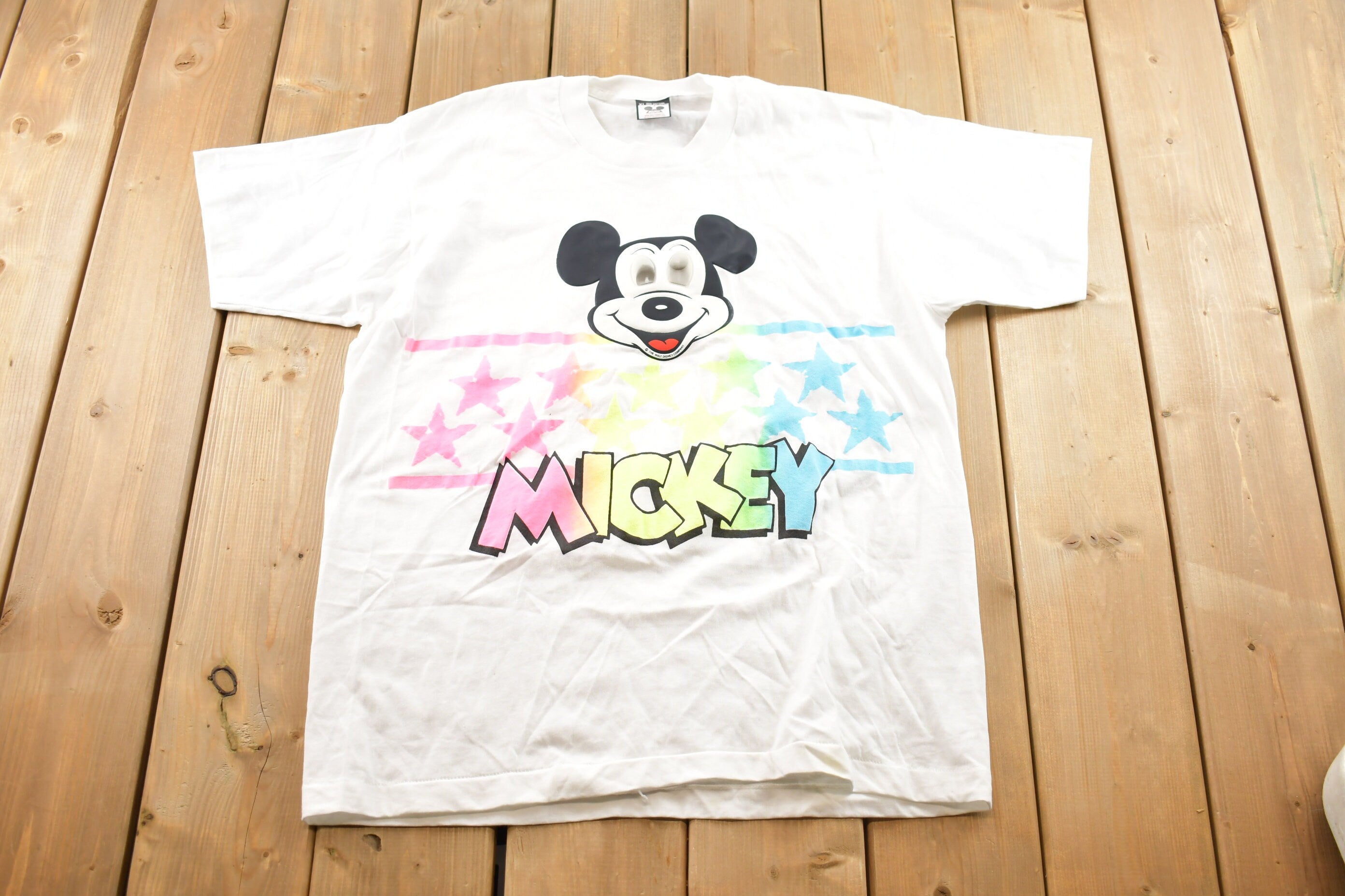 Vintage 1990s Disney Mickey Mouse Holographic T-Shirt