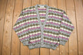 Vintage 1980s Mondo Di Marco 3D Knitted Cardigan Sweater