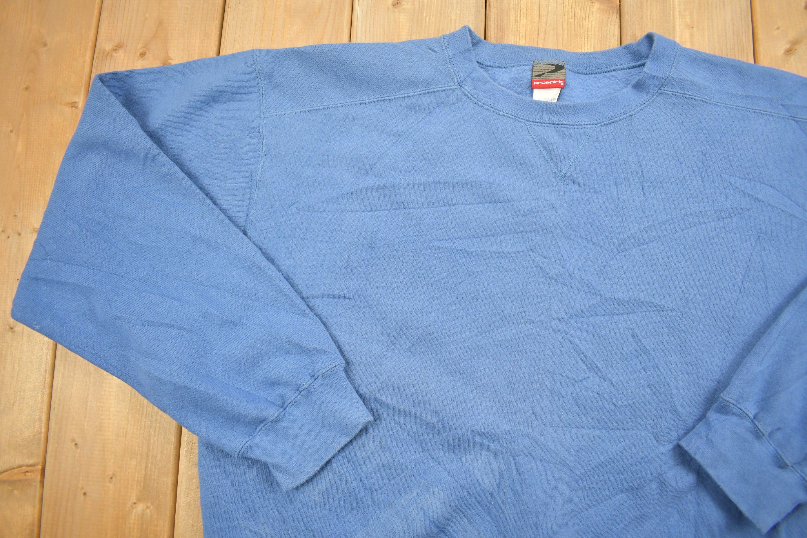 Vintage 1990s Blank Blue Crewneck Sweatshirt