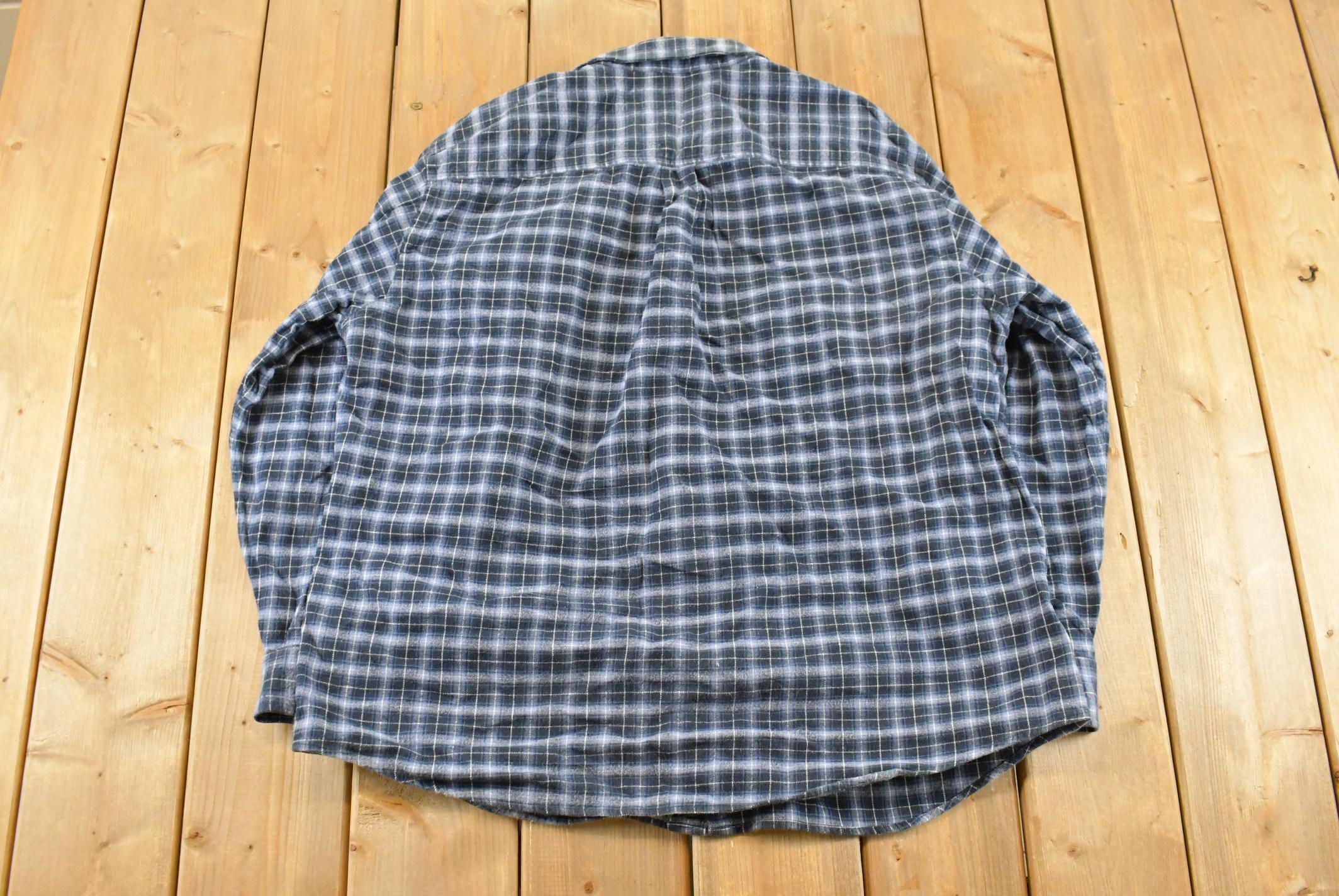 Vintage 1990s Club Room Plaid Flannel Shirt Men's 2XL