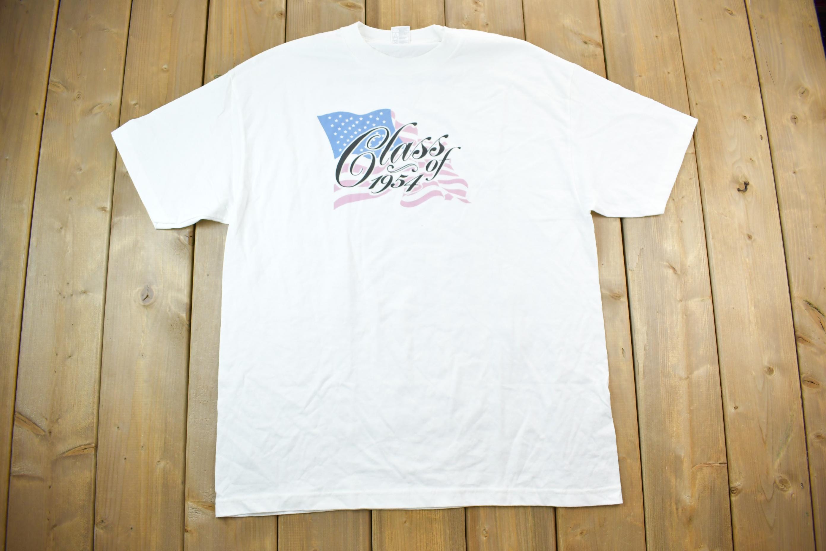 Vintage 1990s Class Of 1954 Moravia High School Souvenir T-Shirt