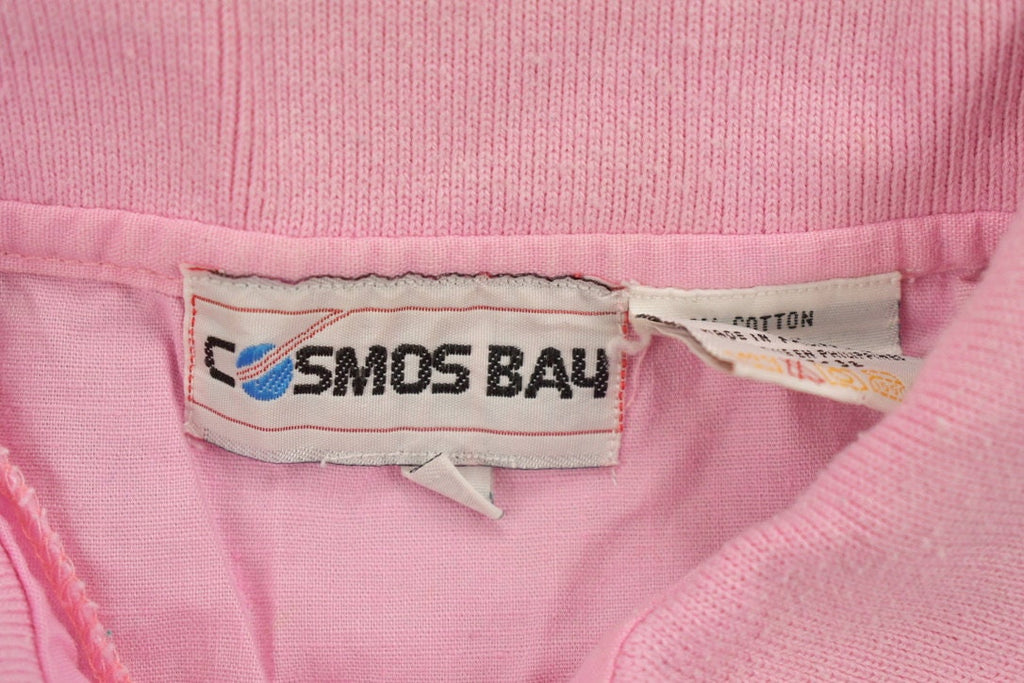 Vintage 1987 Pink "Cest La Vie!" Woman's Graphic Collared Shirt