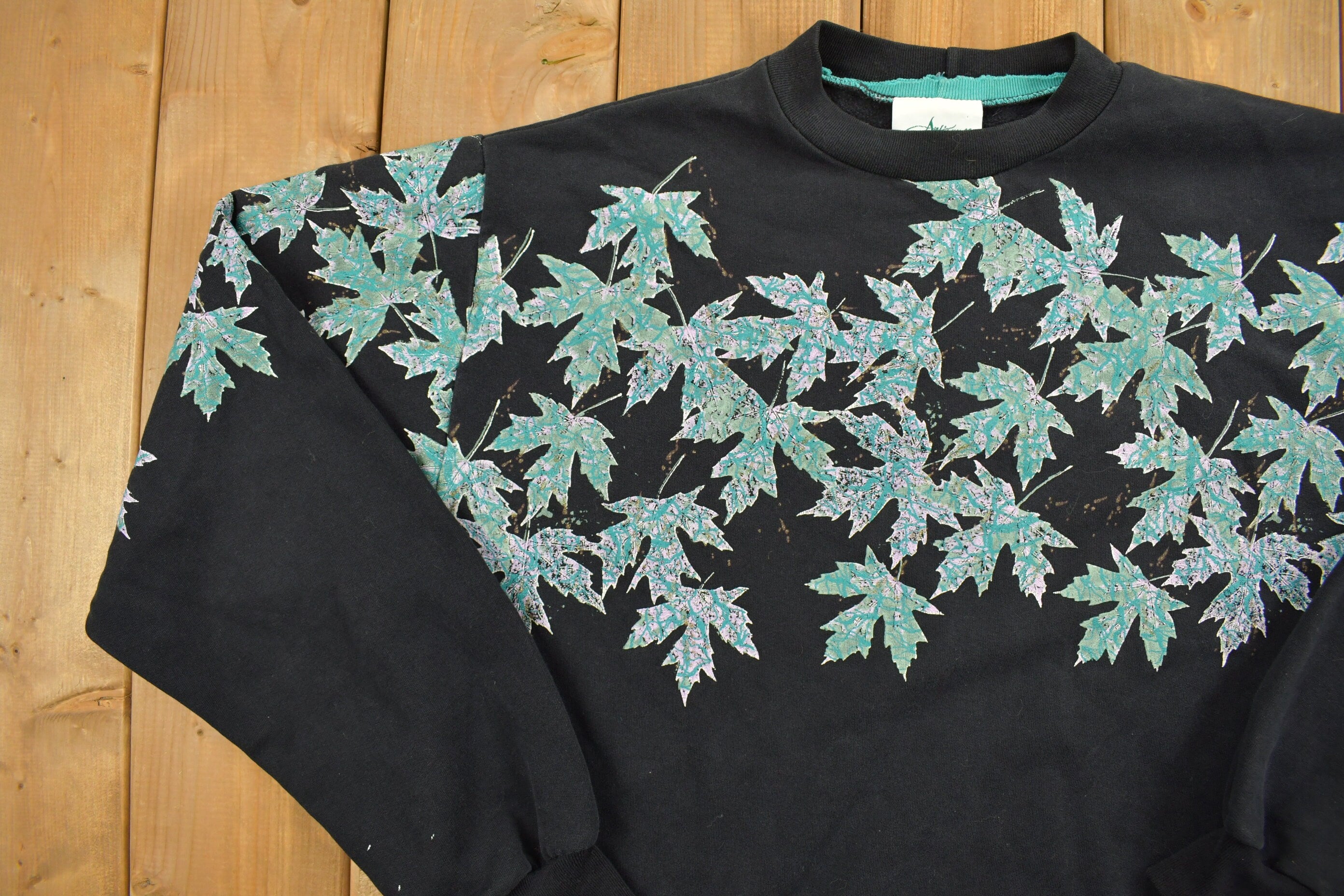 Vintage 1990s All Over Print Floral Print Crewneck