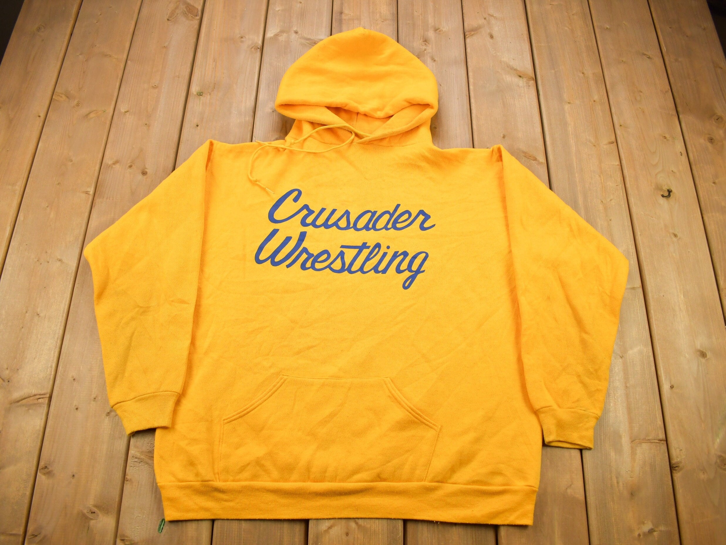 Vintage 1980s Crusader Wrestling Russell Athletics Hoodie