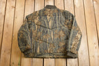 Vintage 1990s Trophy Camo Bomber Jacket Woodland Goose Down Fill  Streetwear  90s  Hunting