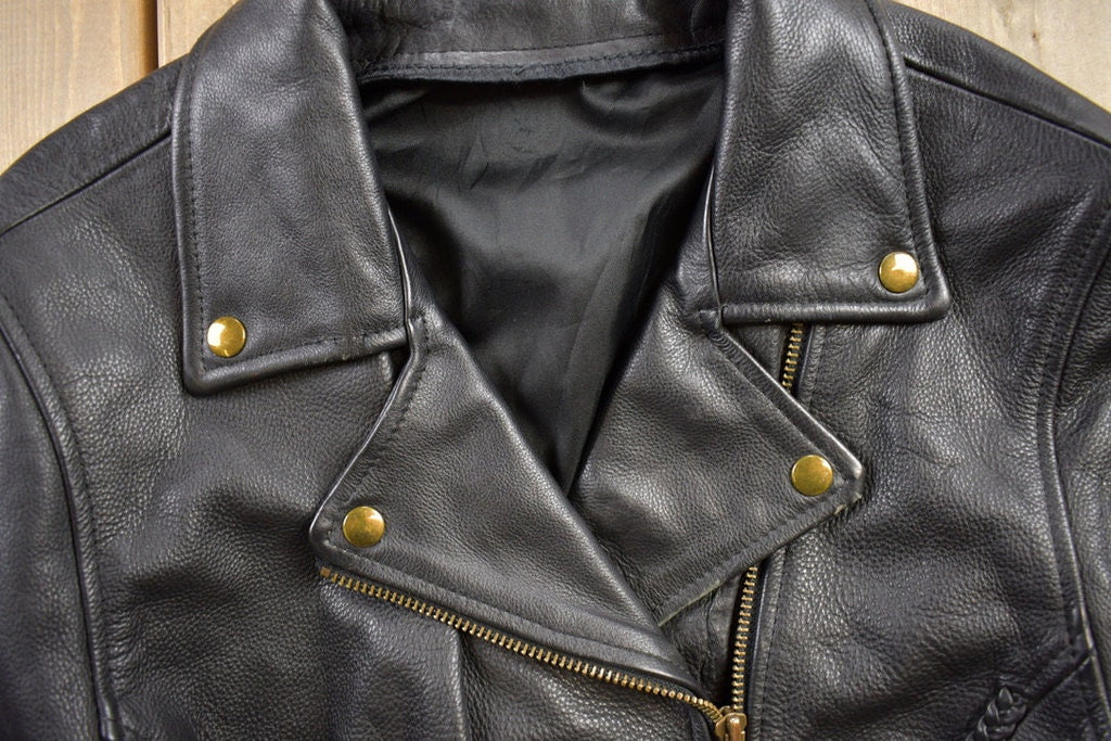 Vintage 1990s Leather Biker Jacket