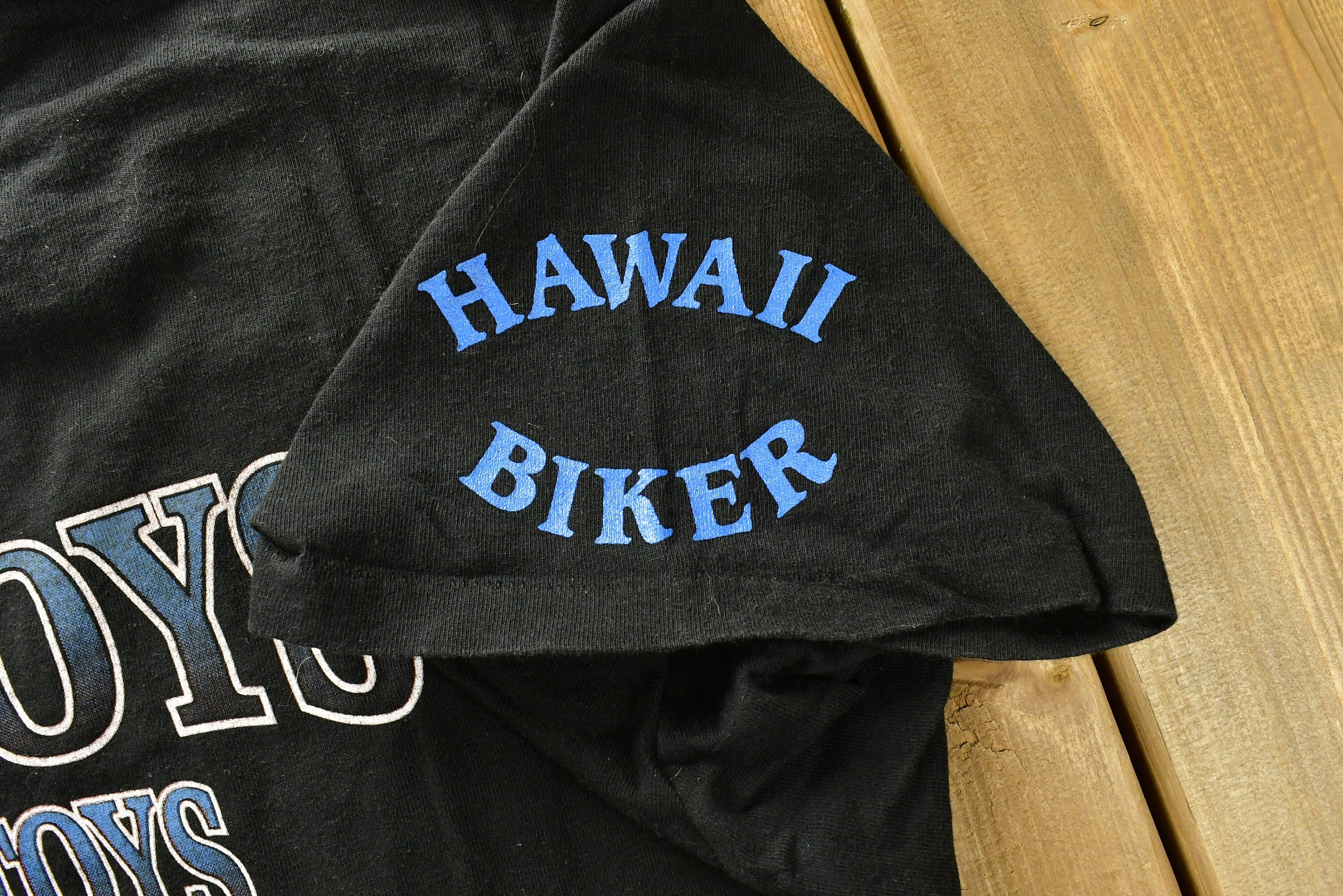 Vintage 1993 3D Emblem Hawaii Biker Loud Pipes T-Shirt