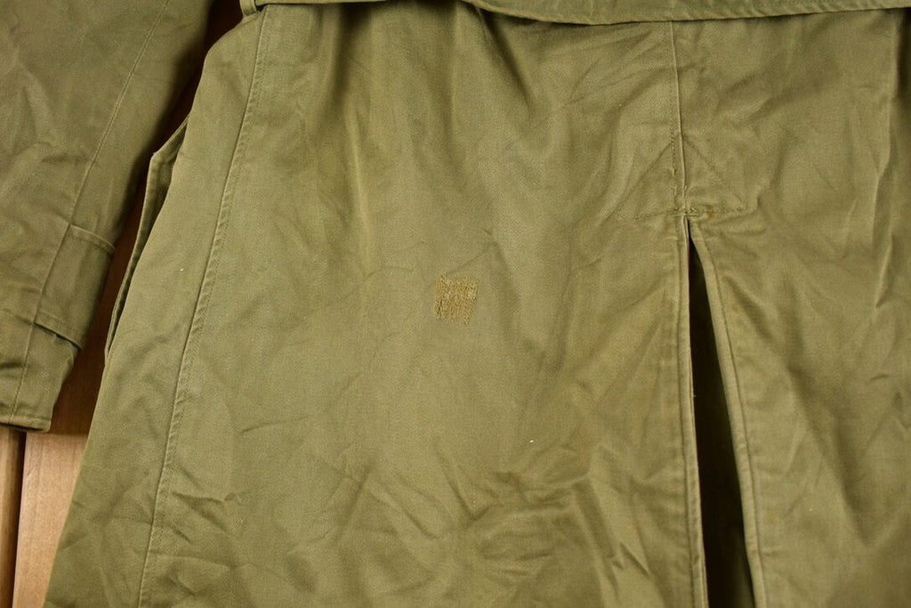 Vintage 1950s Military Overcoat With Liner