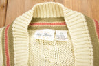 Vintage 1990s New River Knitted V-Neck Colligate Sweater