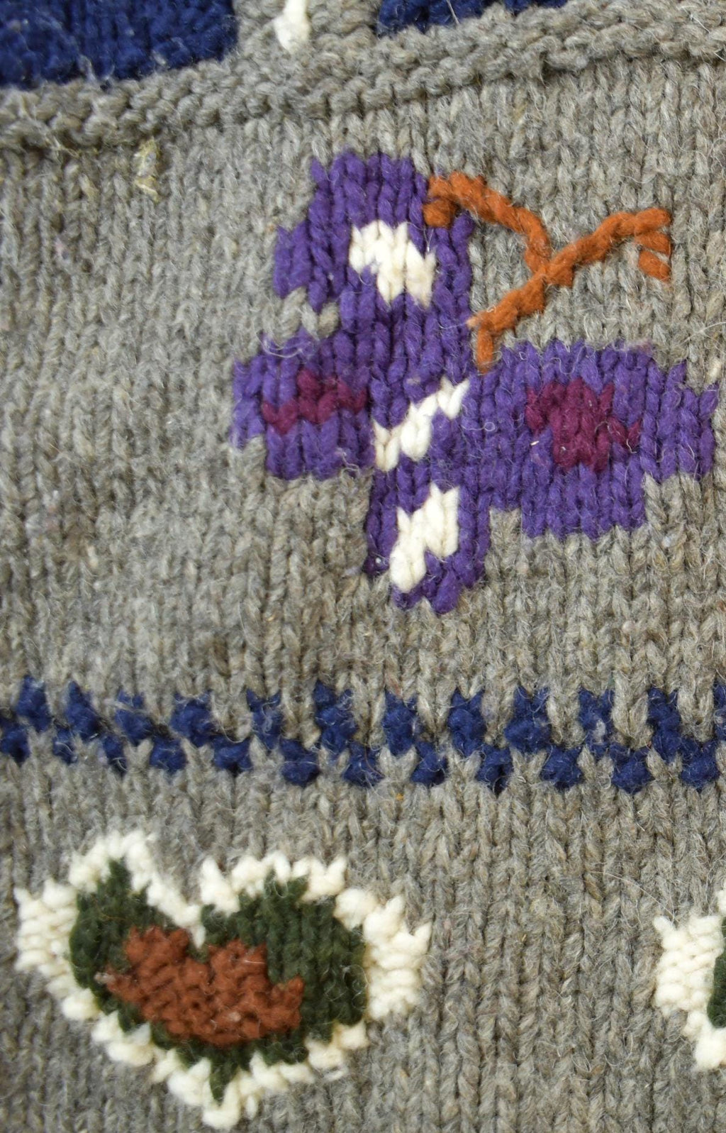 Vintage 1980s Knitted Butterfly Theme Crewneck Sweater
