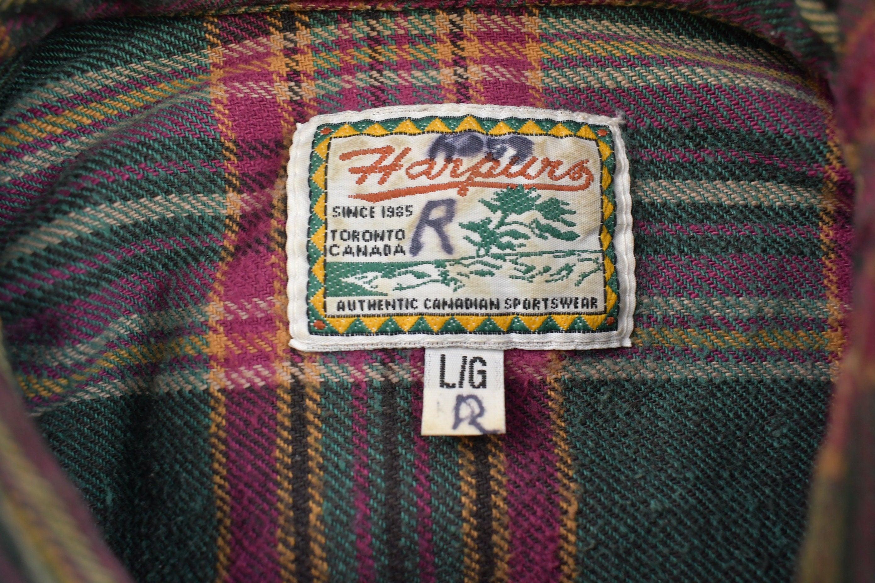 Vintage 1990s Bangor Staff 95' Plaid Button Up Shirt