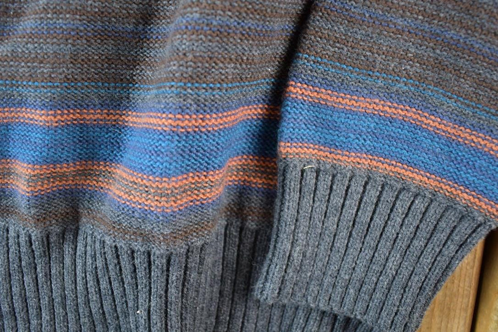 Vintage 1990s Hudson North Knit Abstract Pattern Crewneck Sweater Mens S