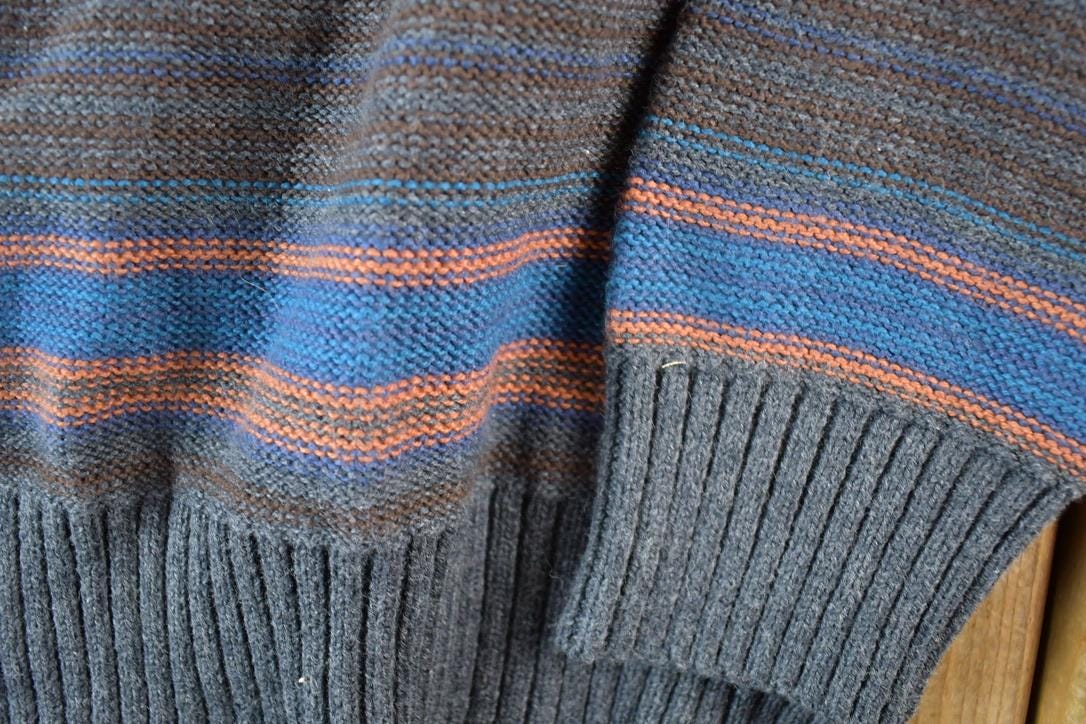 Vintage 1990s Hudson North Knit Abstract Pattern Crewneck Sweater Mens S