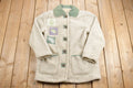 Vintage 1990s Fall Theme Button Up Fleece Sweater