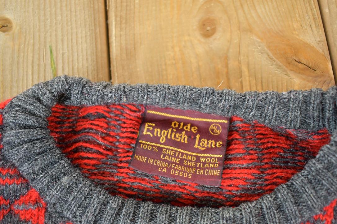 Vintage 1990s English Lane 100% Wool Knit Sweater