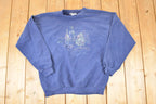 Vintage 1990s Northern Reflections Flower Glass Cute Cartoon Crewneck Sweatshirt Women's L / Made In USA / 90s Destination Sweater