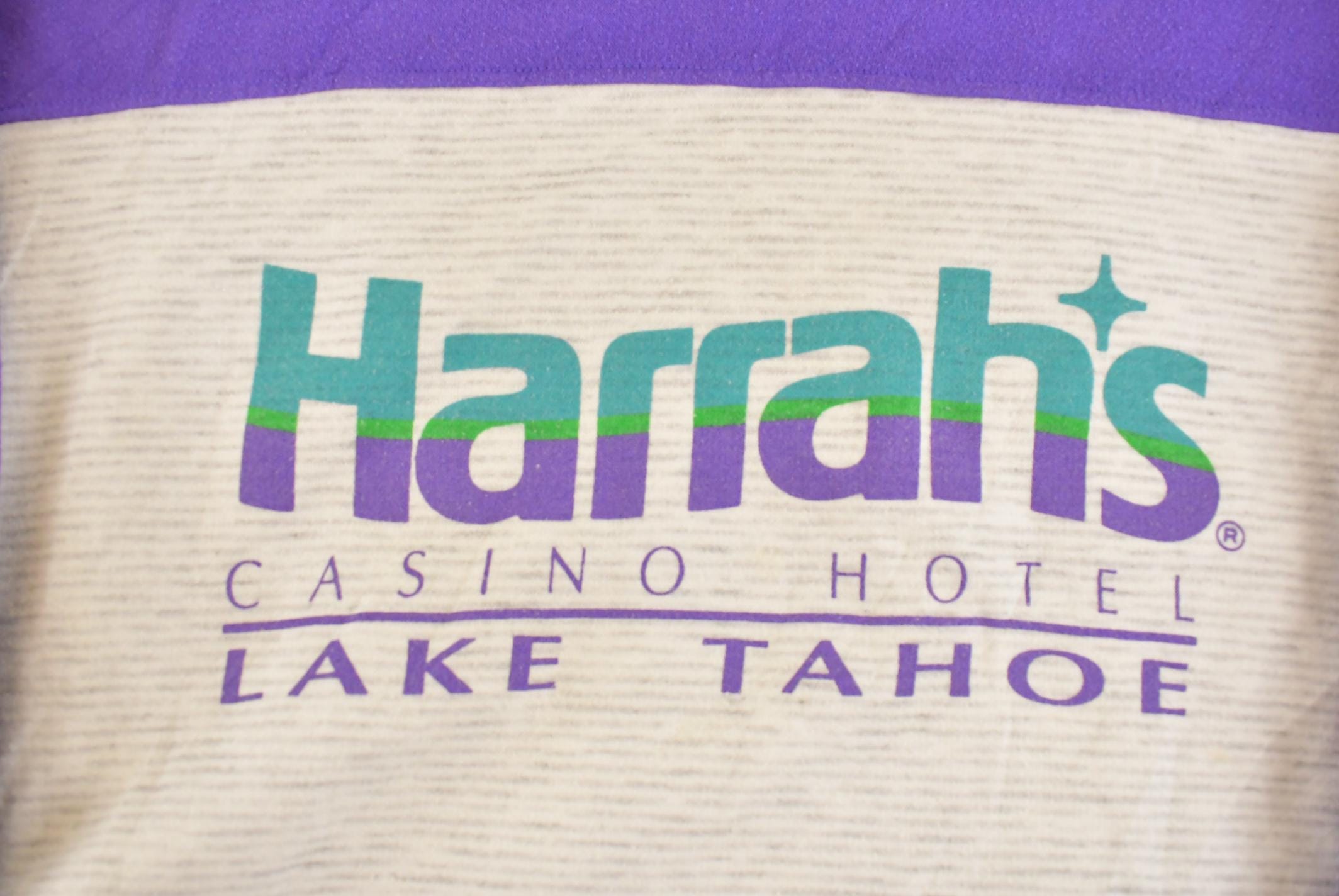 Vintage 1990s Harrah's Resort Casino Lake Tahoe Souvenir Crewneck Sweatshirt Men's Large