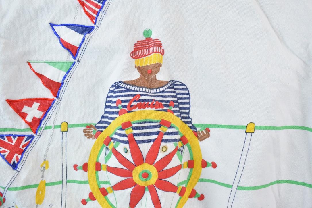 Vintage 1990s Caribbean Sea Sailing Crew Neck Sweatshirt