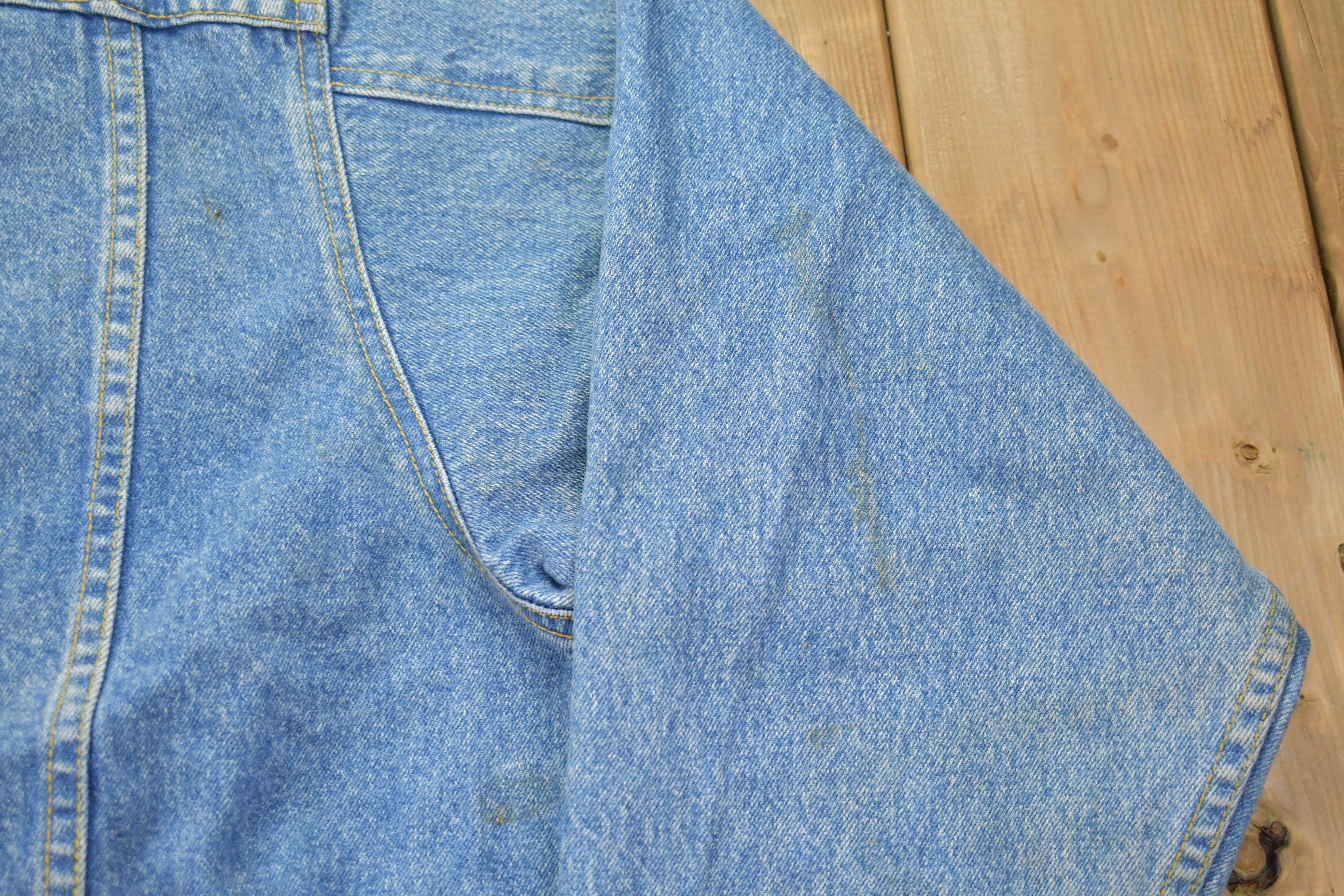 Vintage 1990s Lee Truck Parts Denim Jean Jacket