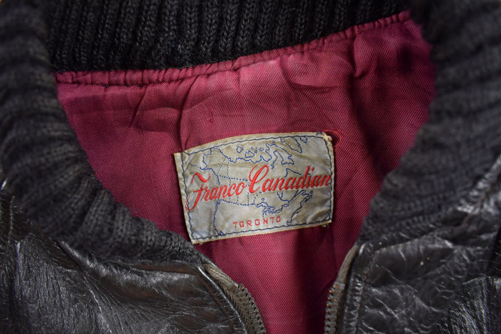 Vintage 1950s Franco Canadian Leather Jacket