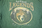Vintage 1990s Field & Streams Legends Of The Wild Grizzly Bear T Shirt