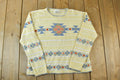 Vintage 1990s Christopher Banks Knit Abstract Pattern Crewneck Sweater