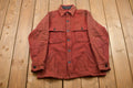 Vintage 1960s Wool Double Breast Pocket Button Up Shirt Faded