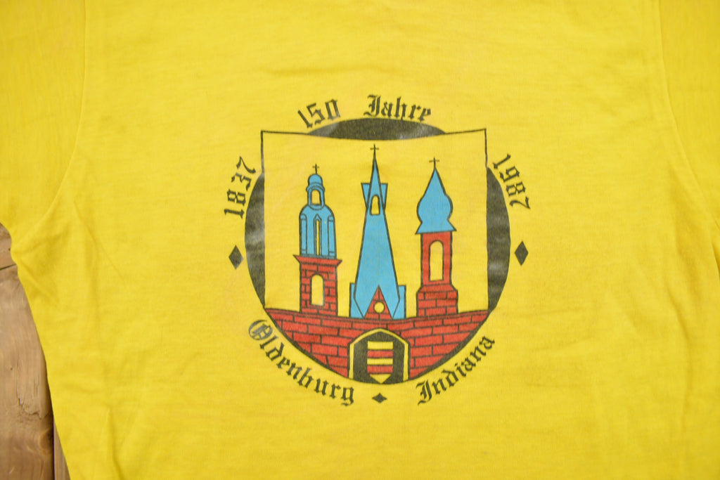 Vintage 1987 150 Jahre Oldenburg Indiana Graphic T Shirt
