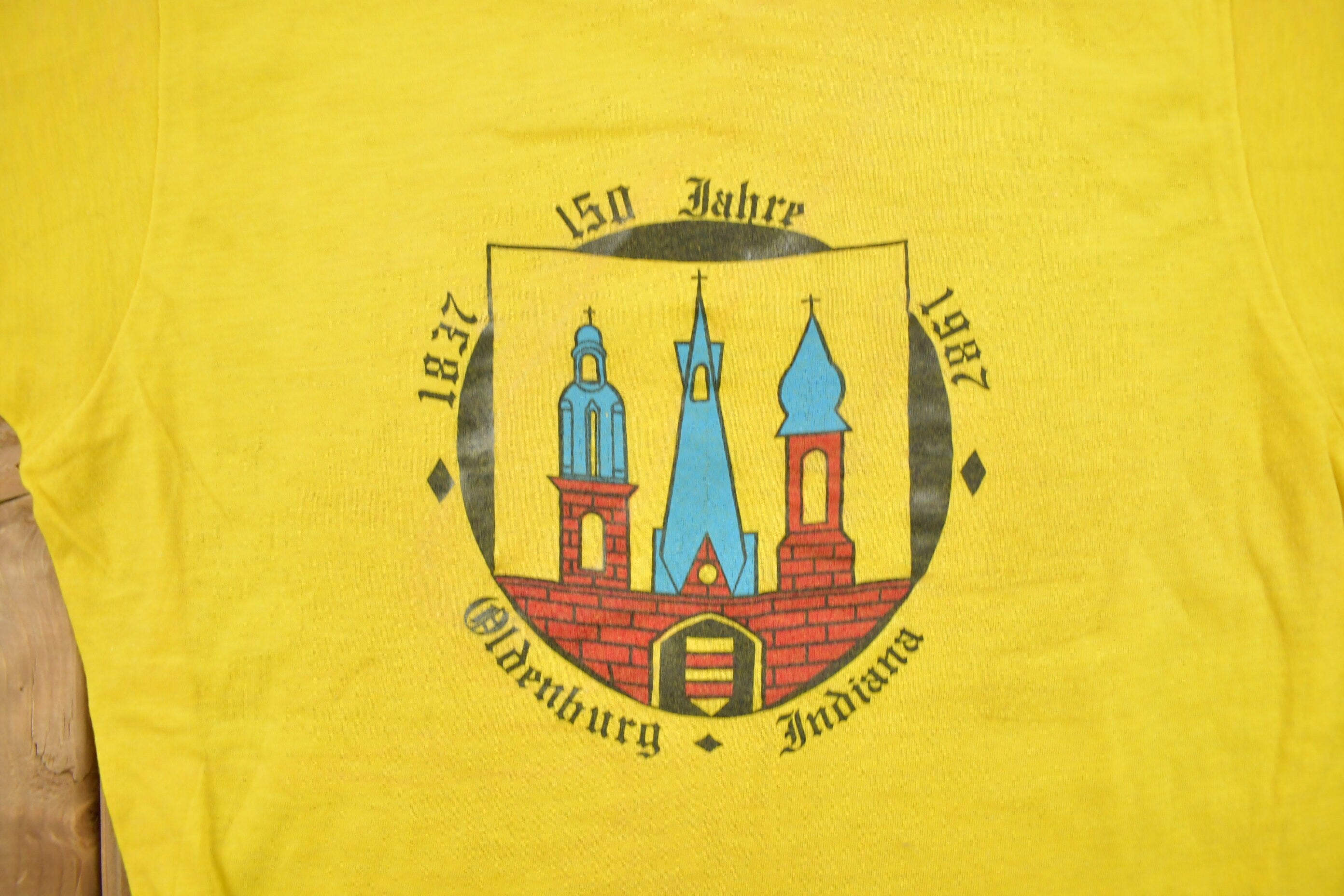 Vintage 1987 150 Jahre Oldenburg Indiana Graphic T Shirt