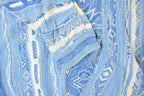 Vintage 1990s Coogi Made In Australia 3D knit 100% Cotton Abstract Pattern Crewneck Sweater