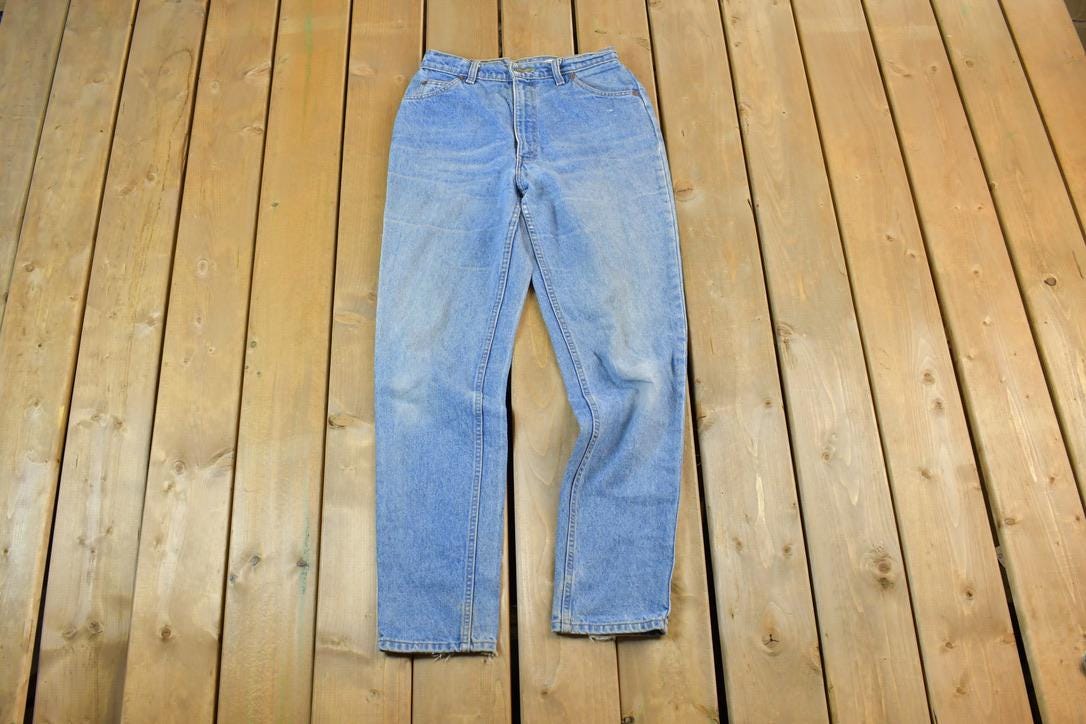 Vintage 1990s Levi Strauss Cream Orange Tag 631 Denim Jeans Size 30 x 30